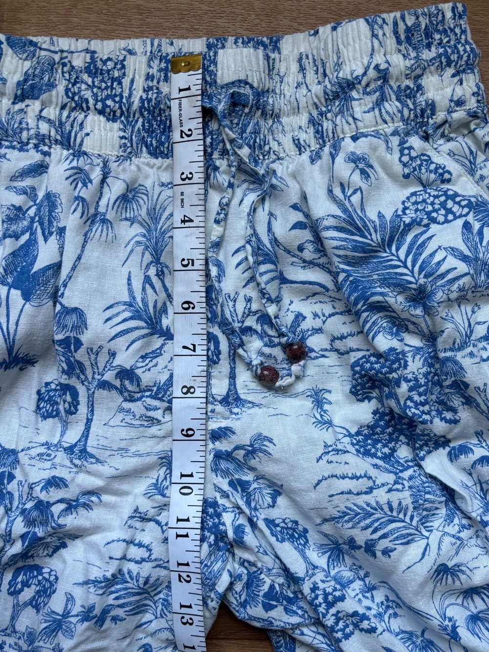 Nicole Miller White & Blue Floral Ankle Joggers - Picture 11 of 13